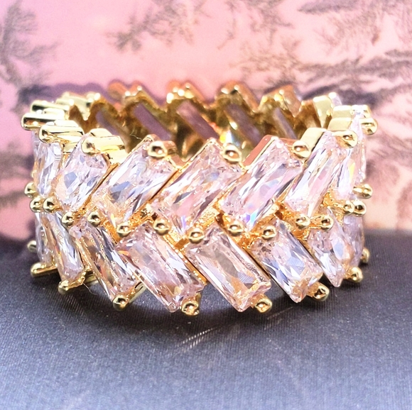 Icy Shifted Baguette CZ Ring - Picture 8 of 8